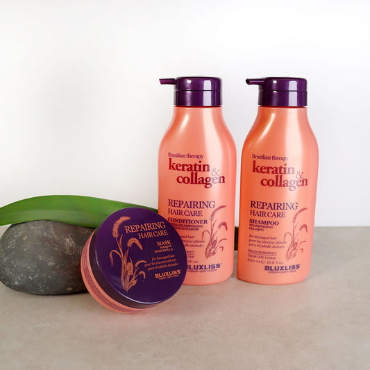 Keratin & Collagen Repairing Therapy + Mask Set