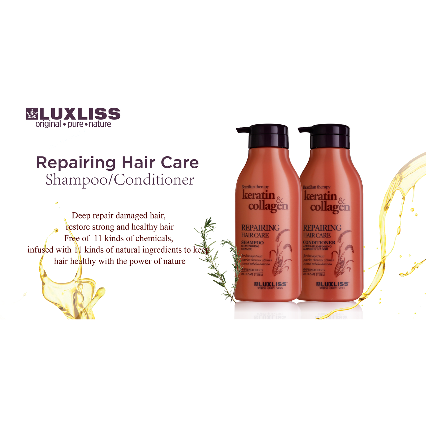 Keratin & Collagen Repairing Therapy Shampoo & Conditioner